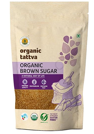 Organic Tattva Brown Sugar 1kg | USDA Certified Natural Brown Sugar for Healthy Sweetening | Organically Processed from Fresh Sugarcane