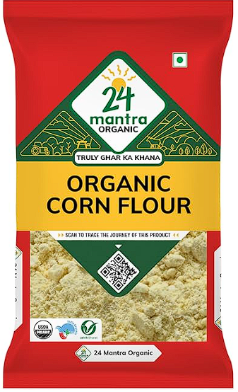 24 Mantra Organic Corn Flour, 500g